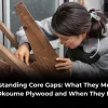 Core Gaps in Okoume Plywood