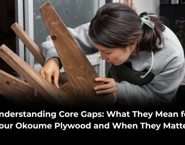 Core Gaps in Okoume Plywood