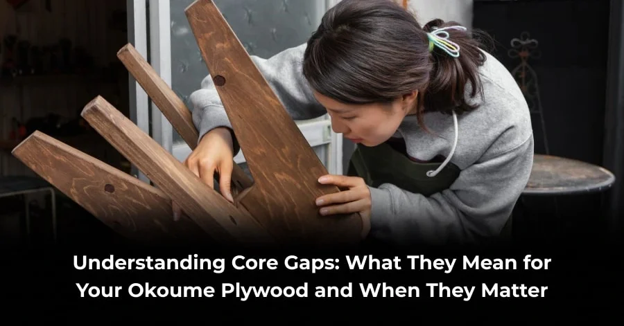 Core Gaps in Okoume Plywood