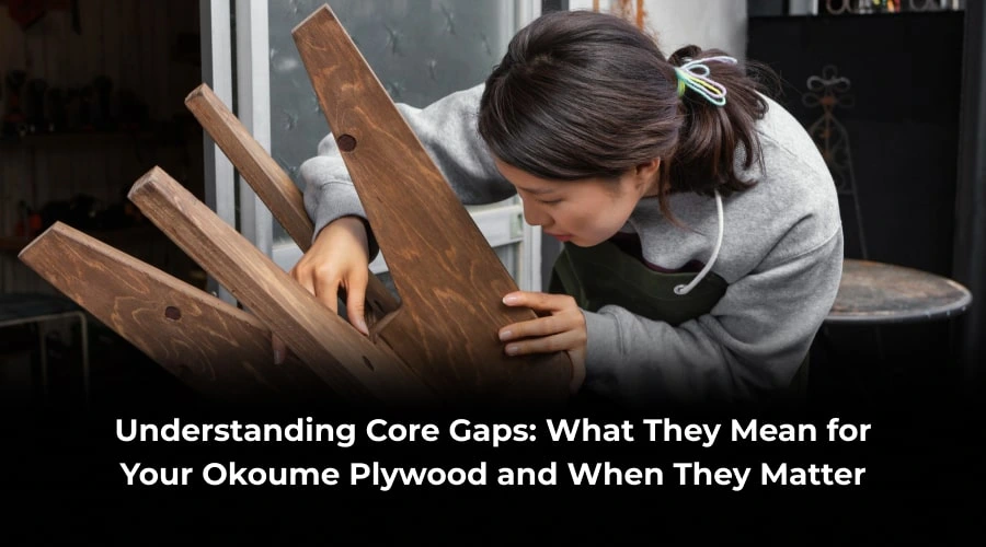 Core Gaps in Okoume Plywood