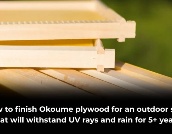 Finish Okoume plywood for outdoor signs