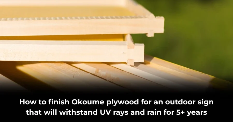 Finish Okoume plywood for outdoor signs