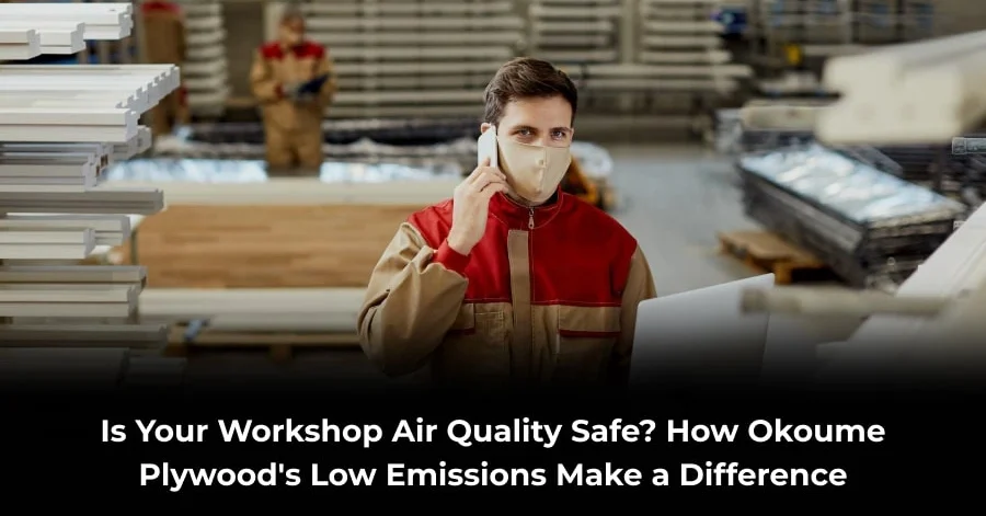 Okoume plywood low emissions