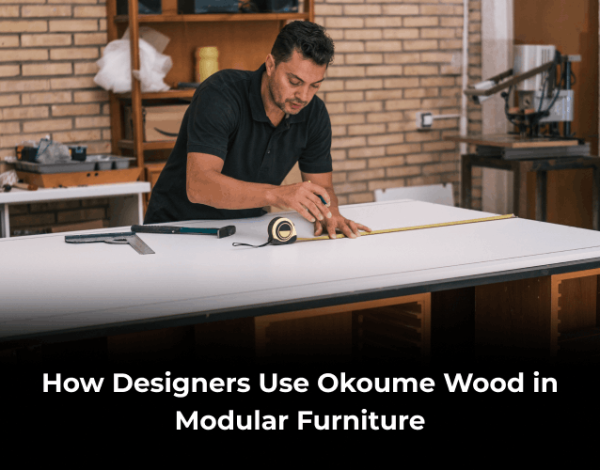 Okoume wood in modular furniture