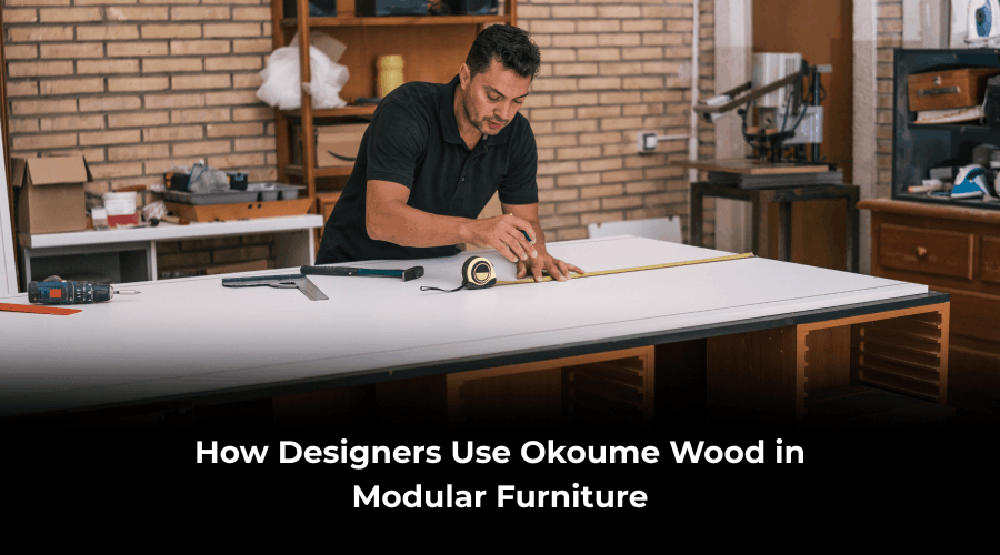 Okoume wood in modular furniture