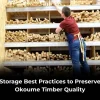 storage best practices for okoume timber