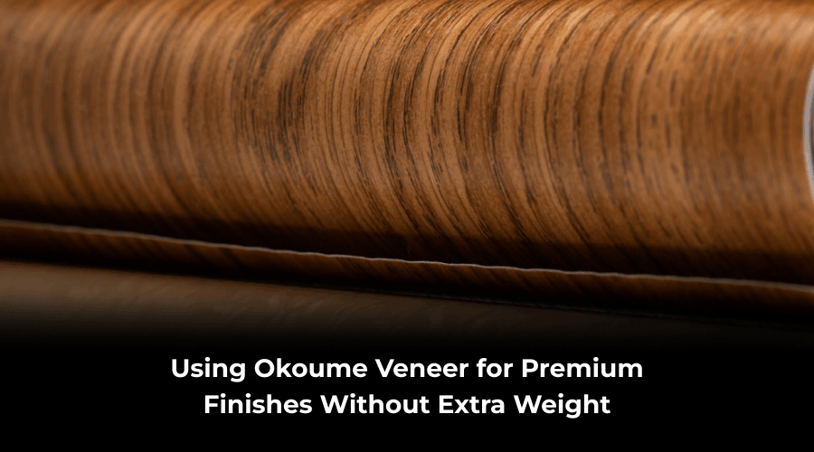Okoume veneer plywood for lightweight premium finishes