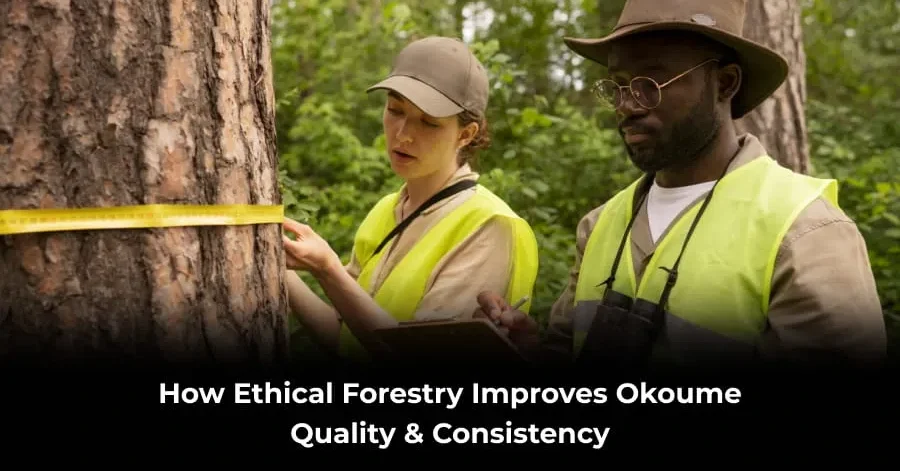 Ethical forestry okoume wood quality