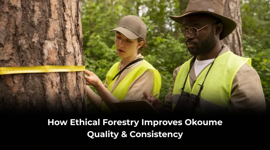 Ethical forestry okoume wood quality