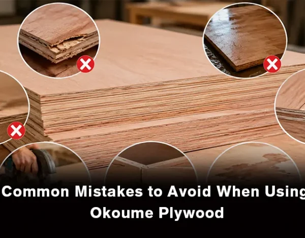 Okoume plywood panels demonstrating proper handling and common installation mistakes.