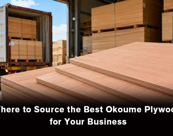 High-quality Okoume plywood sourced for furniture, construction, marine, and other business applications.