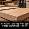 Okoume marine plywood sheets showing the wood grain and panel surface for price comparison