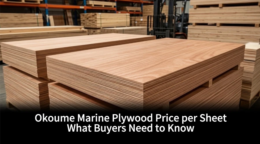 Okoume marine plywood sheets showing the wood grain and panel surface for price comparison